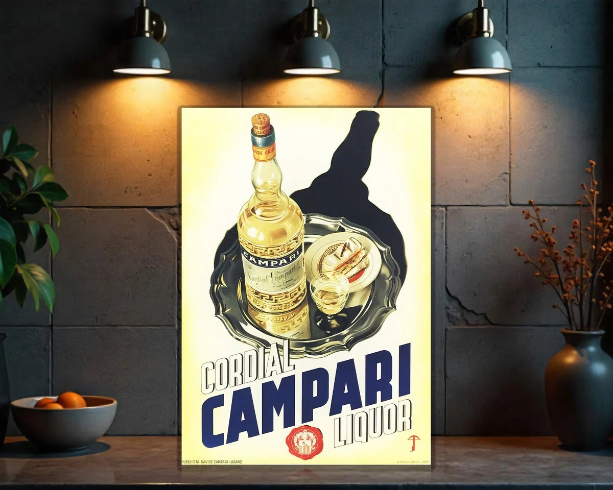 Cordial Campari Liquor Heavy Metal Sign – Garage & Man Cave Decor