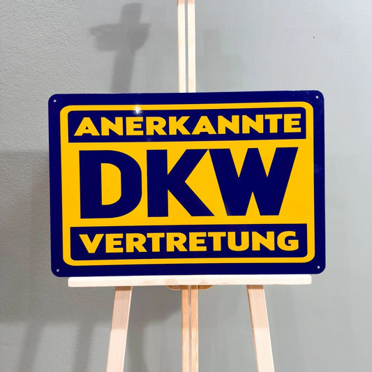 DKW Anerkannte Vertretung Dealer Heavy Metal Sign – Garage & Man Cave Decor