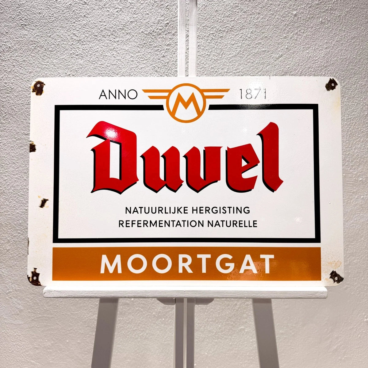 Duvel Moortgat Rusted Brewery Heavy Metal Sign – Garage & Man Cave Decor