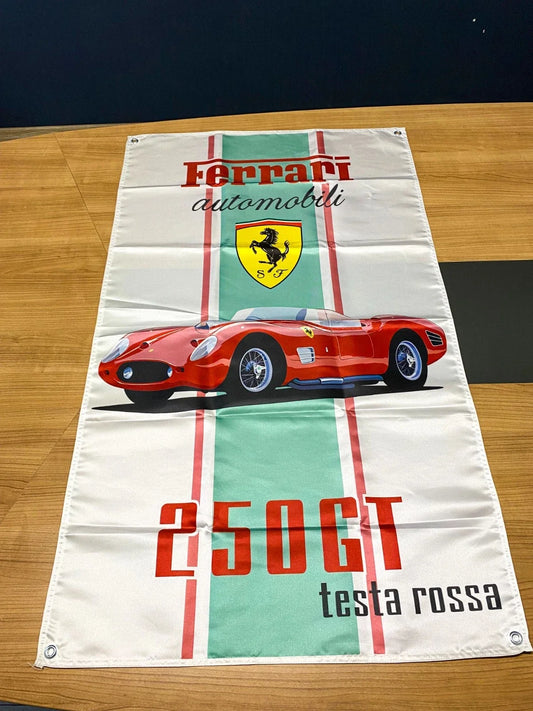 Ferrari 250 GT Testa Rossa - Heritage Pennant Flag – Garage & Man Cave Banner