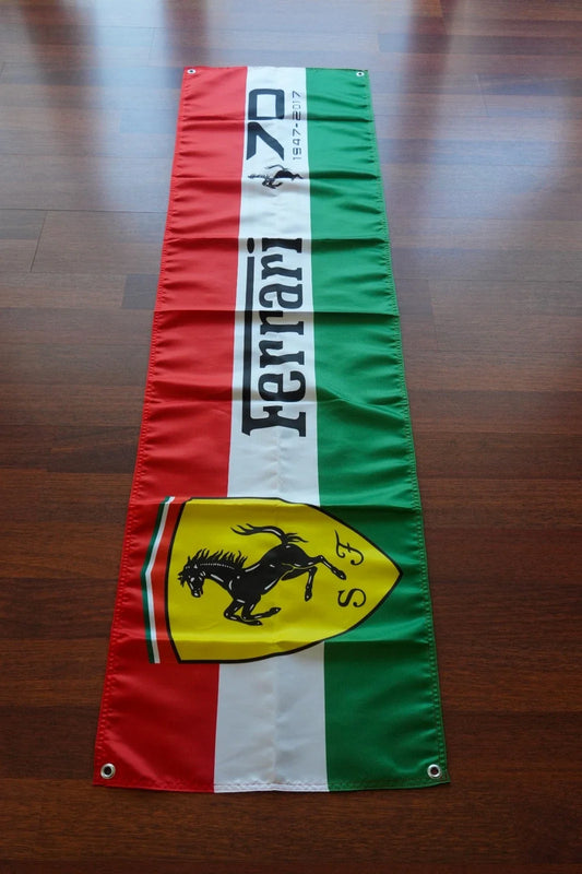 Ferrari 70th Anniversary Pennant Flag – Garage & Man Cave Banner