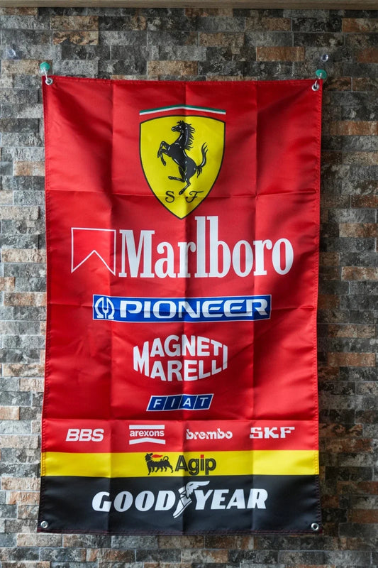 Ferrari F1 Marlboro Era Pennant Flag – Garage & Man Cave Banner
