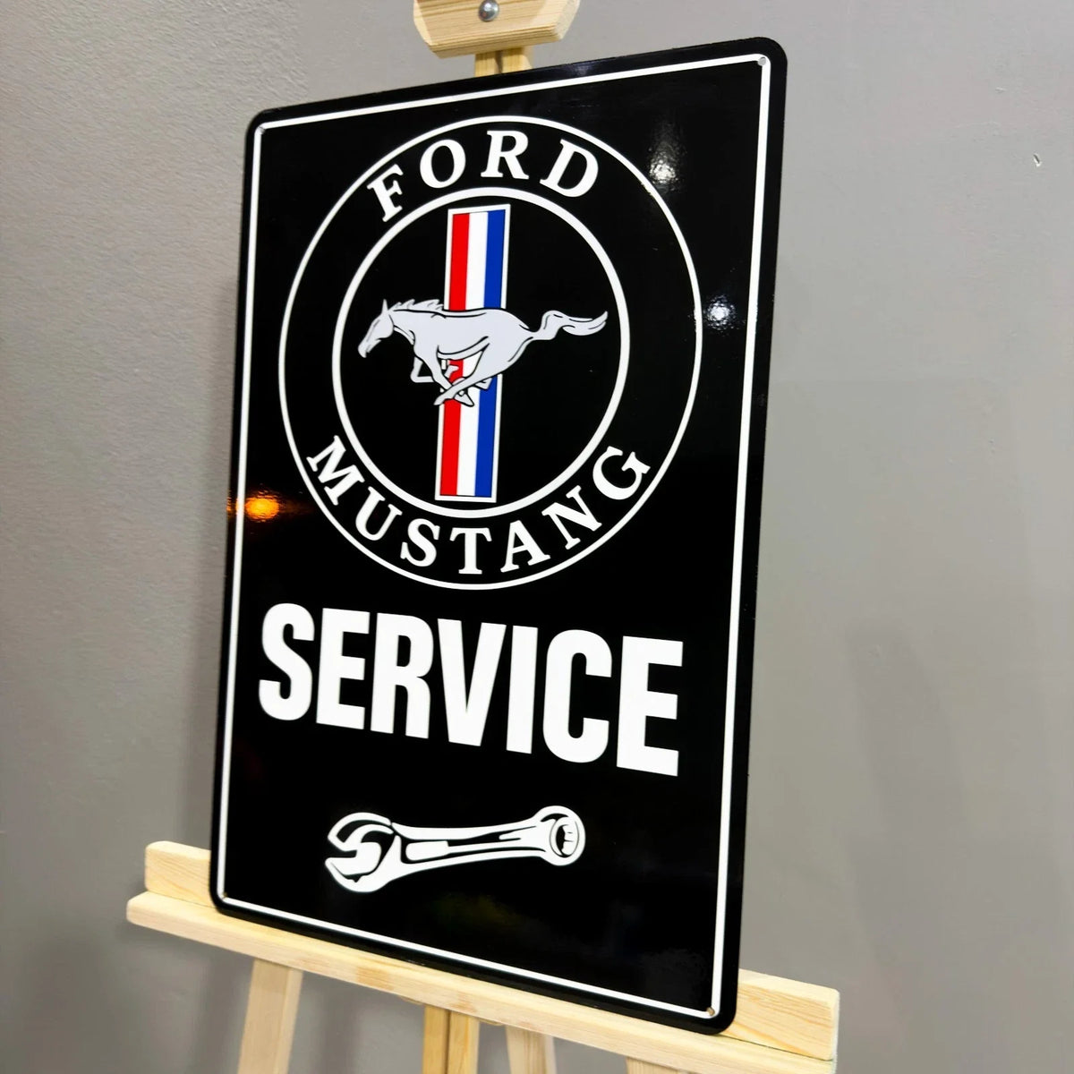 Ford Mustang Service Heavy Metal Sign – Garage & Man Cave Decor
