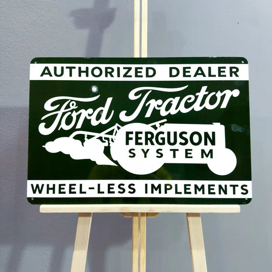 Ford Tractor Ferguson System Dealer Heavy Metal Sign – Garage & Man Cave Decor
