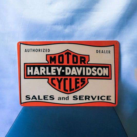 Harley-Davidson Authorized Dealer - W × H Heavy Metal Sign – Garage & Man Cave Decor