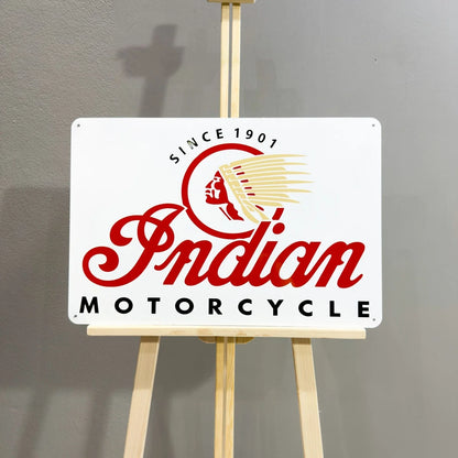 Indian Motorcycle Since 1901 Heavy Metal Sign – Garage & Man Cave Decor