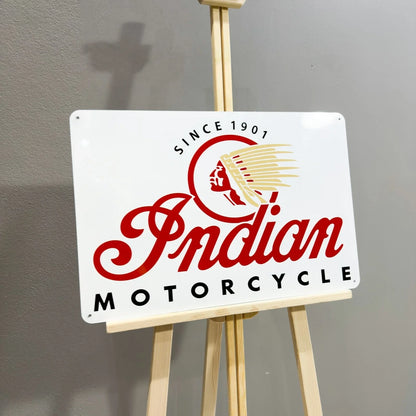 Indian Motorcycle Since 1901 Heavy Metal Sign – Garage & Man Cave Decor