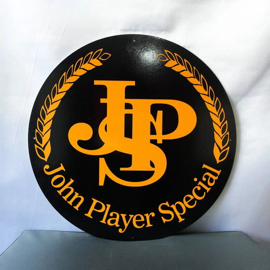 John Player Special - JPS Lotus Racing Round Heavy Metal Sign – Garage & Man Cave Decor