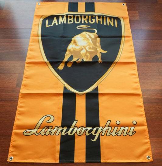 Lamborghini Heritage - Golden Bull Pennant Flag – Garage & Man Cave Banner