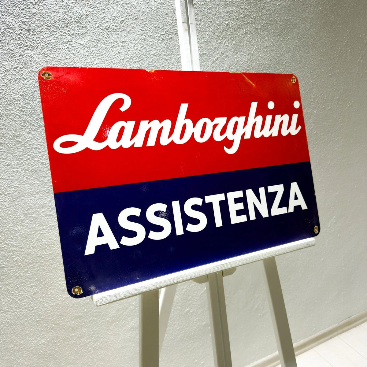 Lamborghini Rusty Assistenza Heavy Metal Sign – Garage & Man Cave Decor