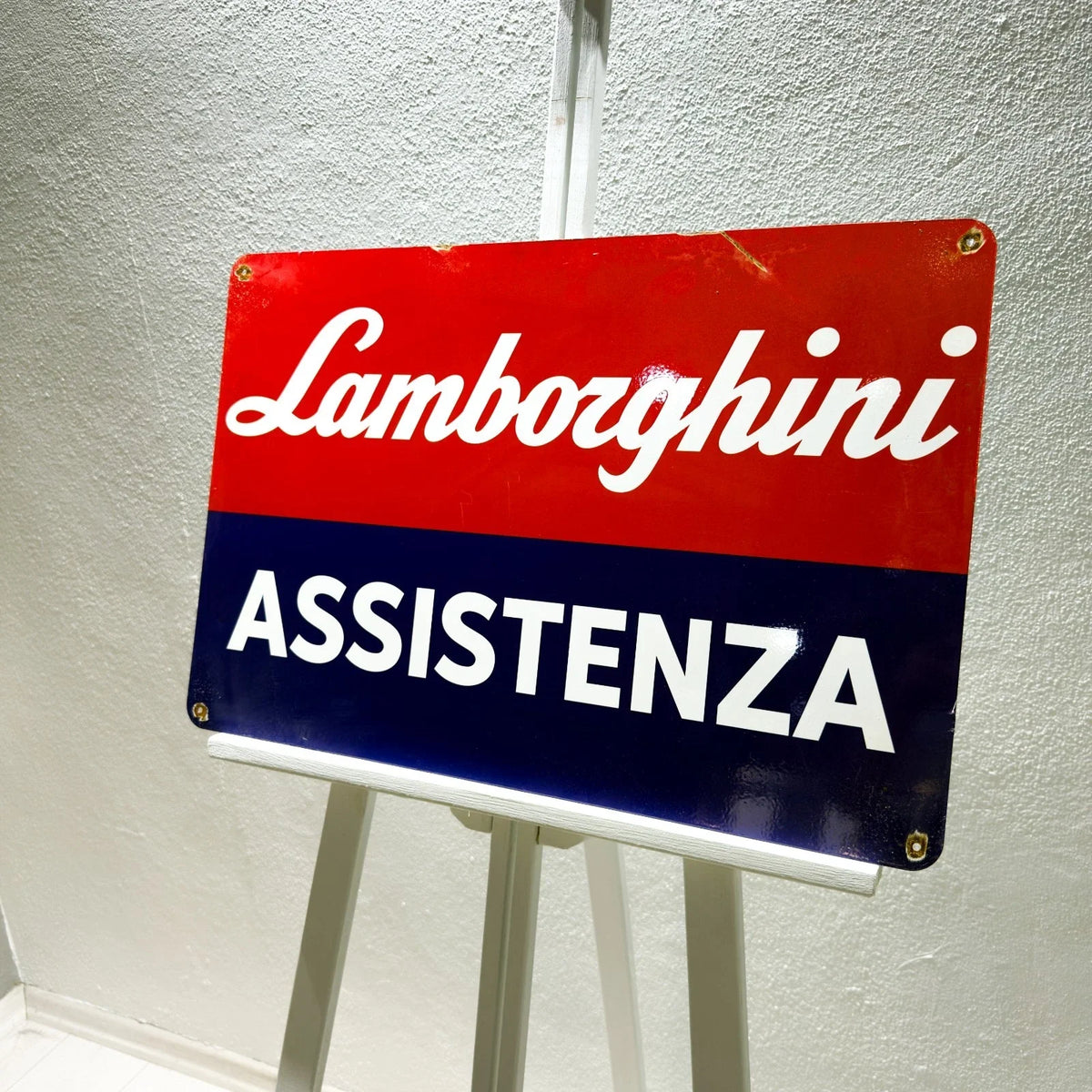 Lamborghini Rusty Assistenza Heavy Metal Sign – Garage & Man Cave Decor