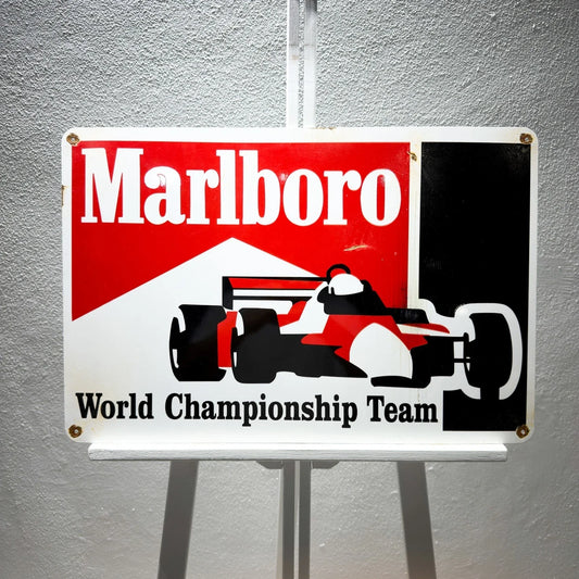 Marlboro Rusty Racing Heavy Metal Sign – Garage & Man Cave Decor
