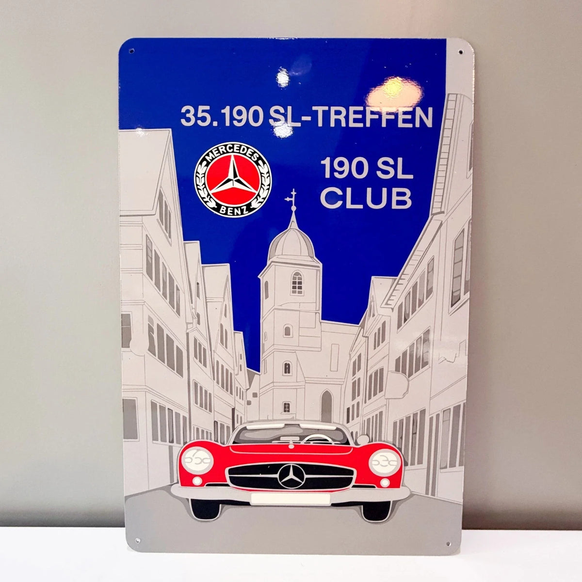 Mercedes-Benz 190 SL Treffen 2013 - Automotive Heavy Metal Sign – Garage & Man Cave Decor