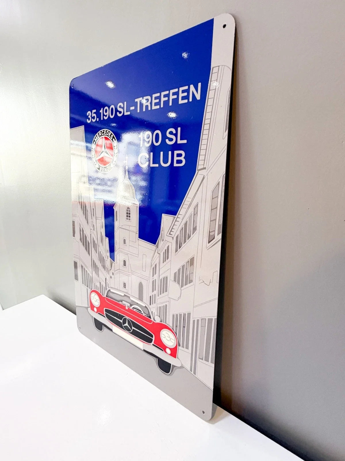 Mercedes-Benz 190 SL Treffen 2013 - Automotive Heavy Metal Sign – Garage & Man Cave Decor