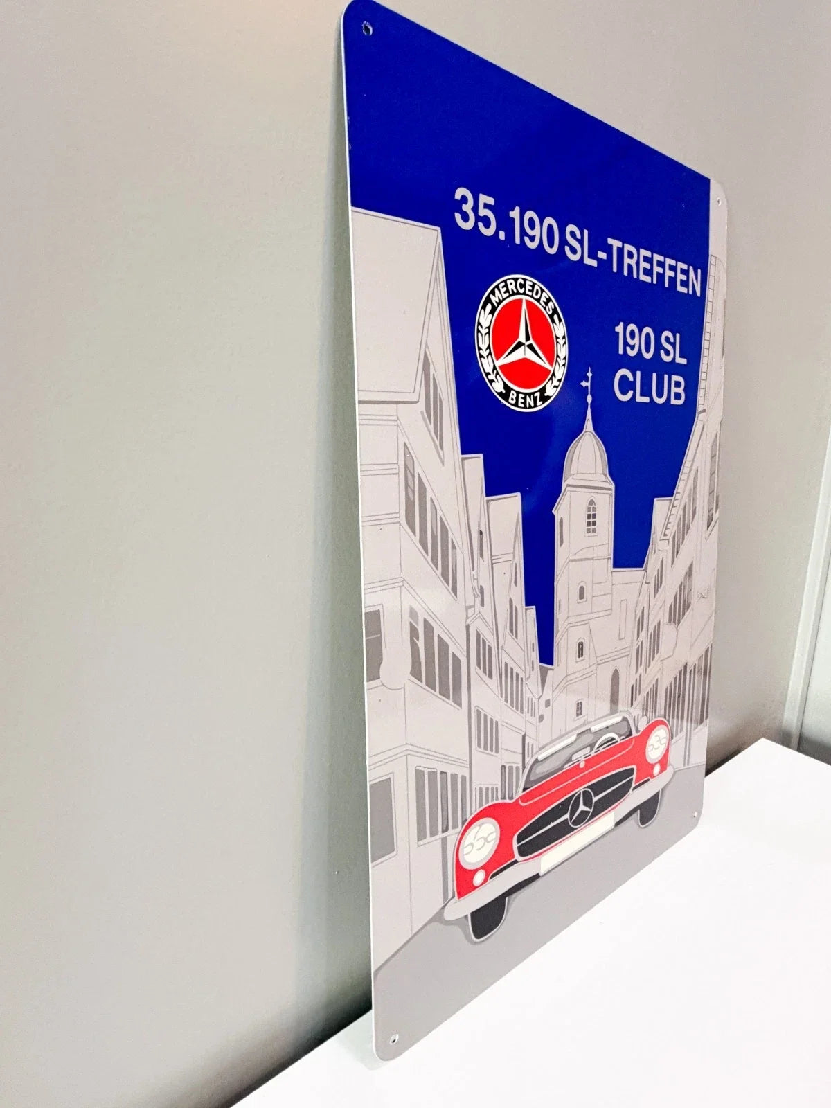 Mercedes-Benz 190 SL Treffen 2013 - Automotive Heavy Metal Sign – Garage & Man Cave Decor
