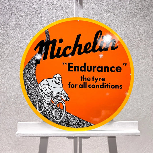 Michelin Endurance Bicycle Round Heavy Metal Sign – Garage & Man Cave Decor
