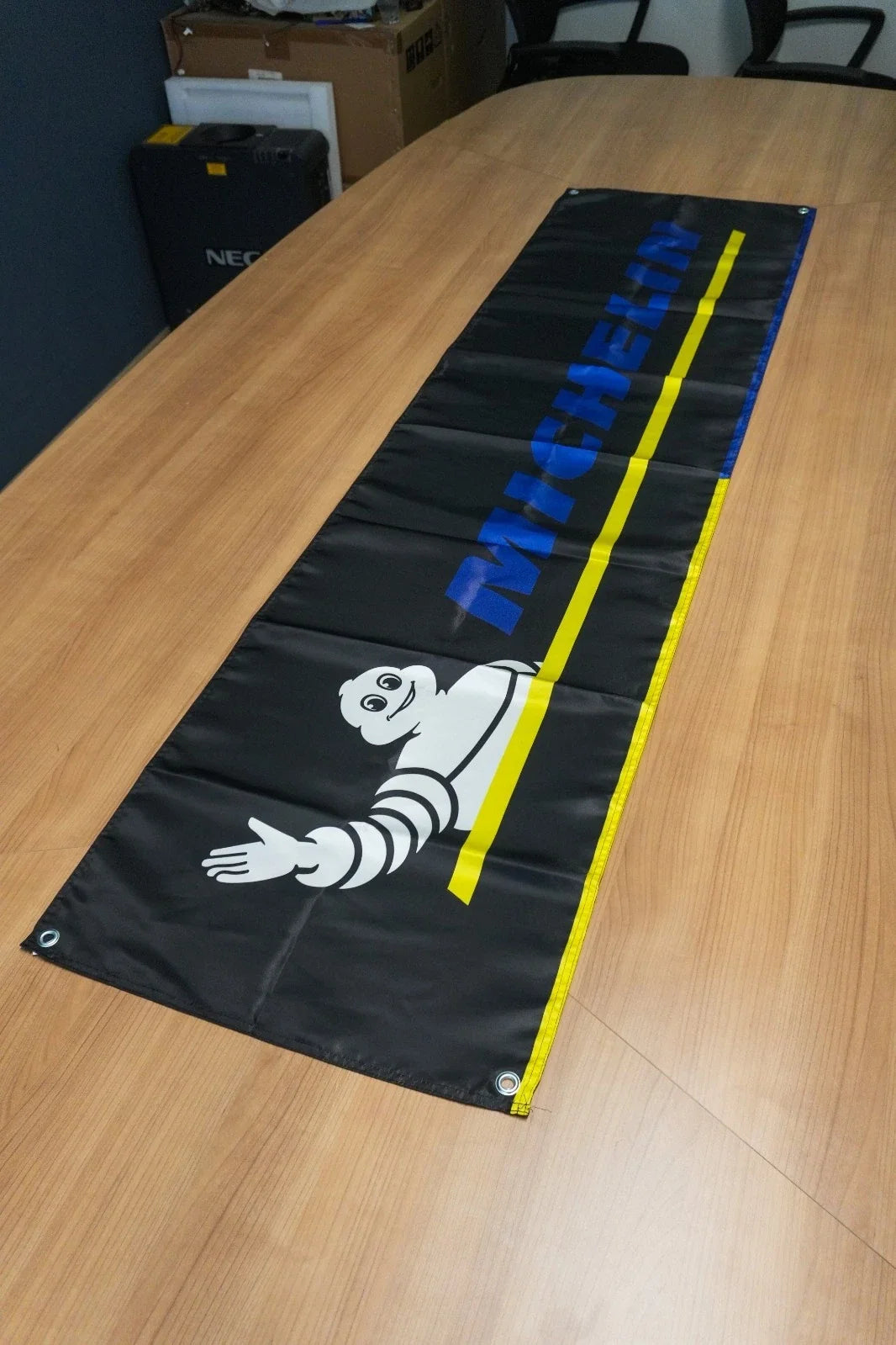 Michelin Yellow Line Pennant Flag – Garage & Man Cave Banner