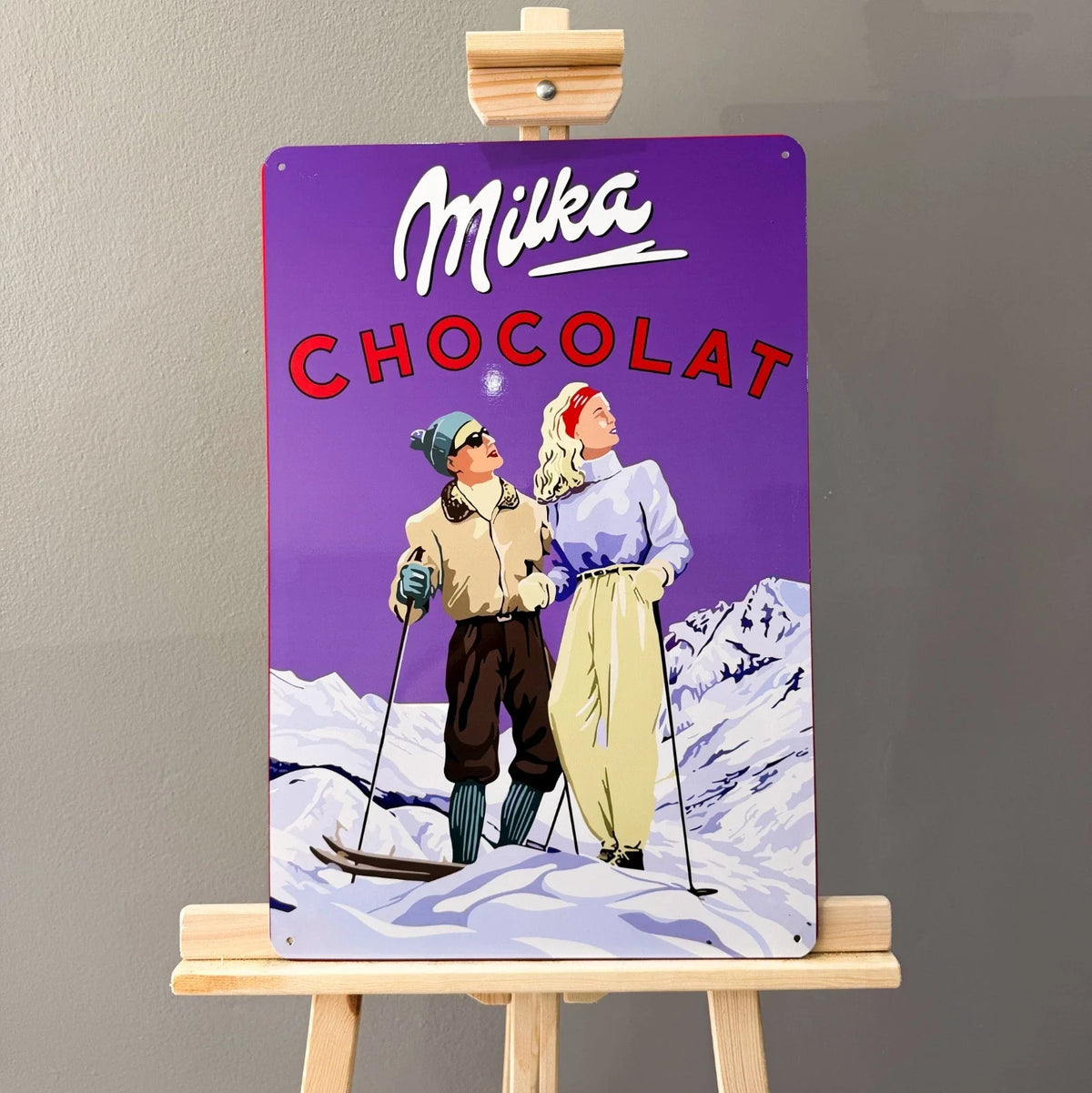 Milka Chocolat Advertising Heavy Metal Sign – Garage & Man Cave Decor
