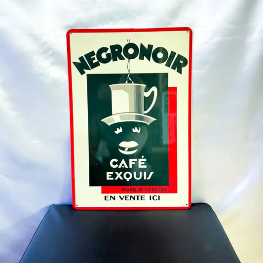 Negronoir Café Exquis-Coffee Advertising Heavy Metal Sign – Garage & Man Cave Decor