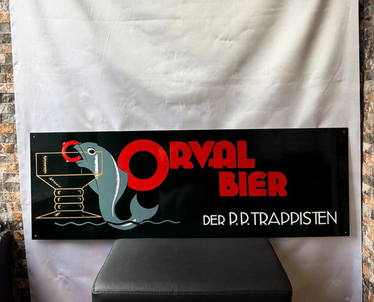 Orval Bier - Der P.P. Trappisten Large Heavy Metal Sign – Garage & Man Cave Decor