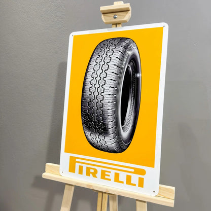Pirelli Tyre Advertising Heavy Metal Sign – Garage & Man Cave Decor