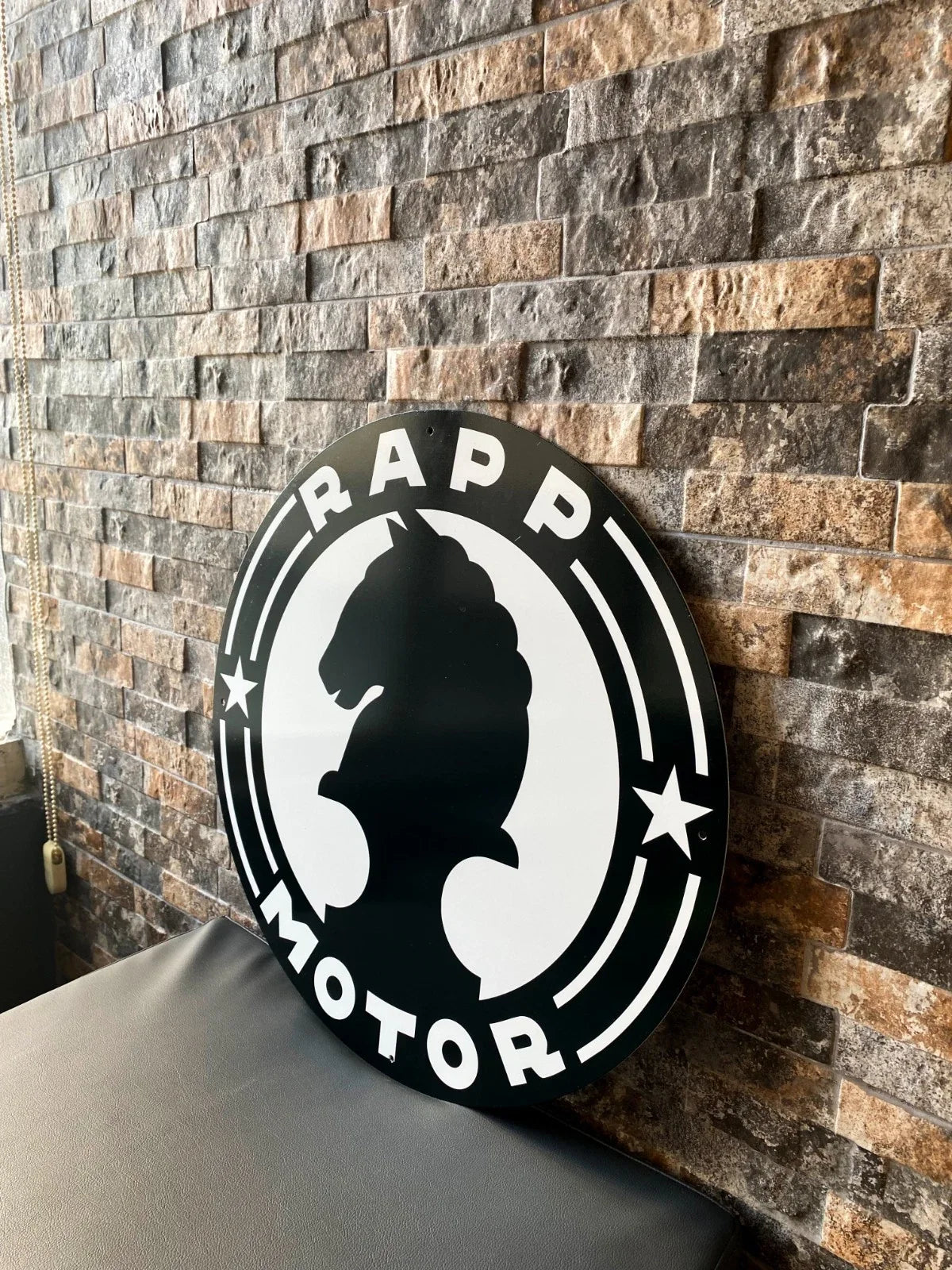 Rapp Motorenwerke Crest 1913 - Pre-BMW Origins Round Heavy Metal Sign – Garage & Man Cave Decor