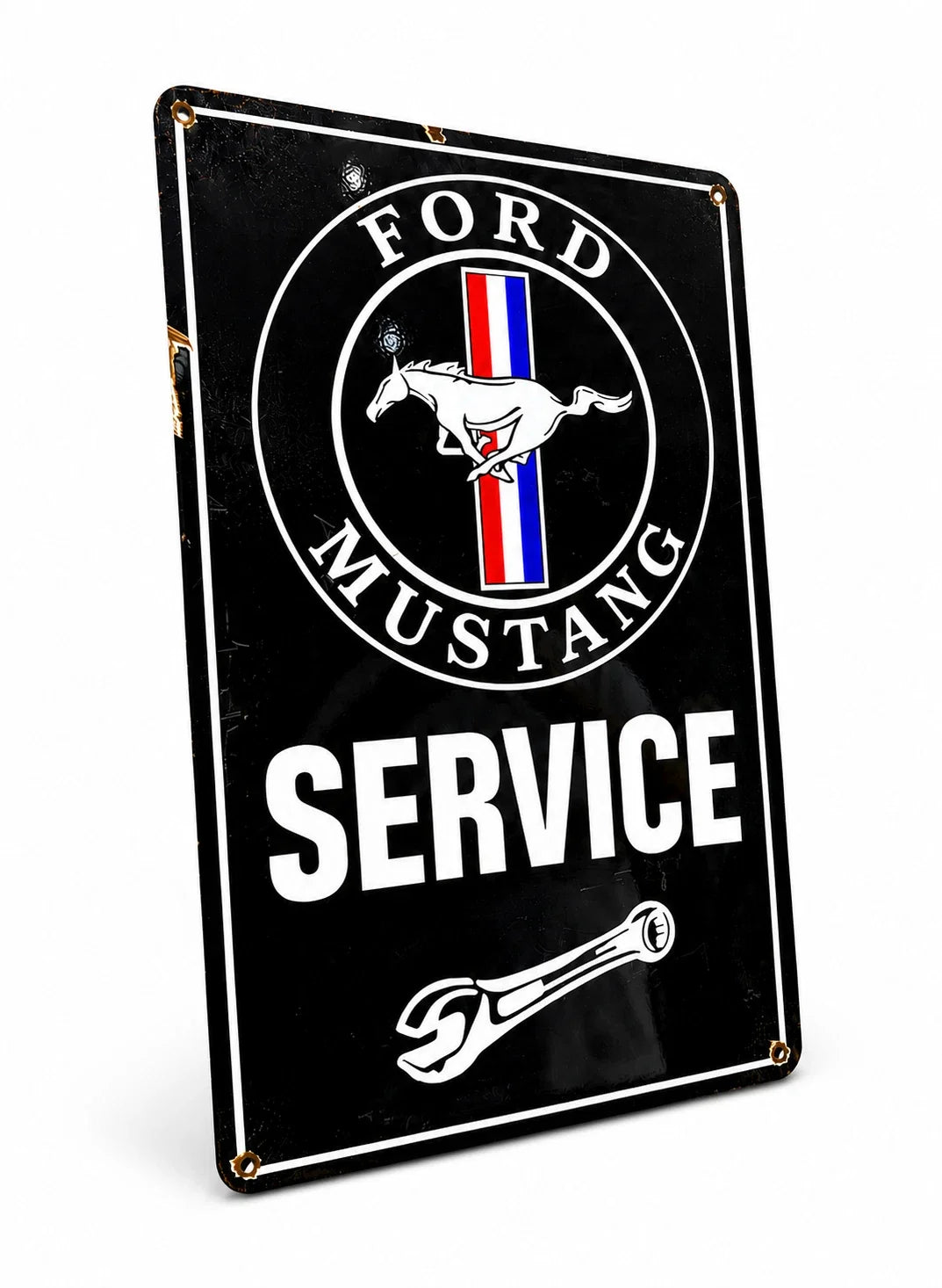 Rusted Ford Mustang Service Heavy Metal Sign – Garage & Man Cave Decor