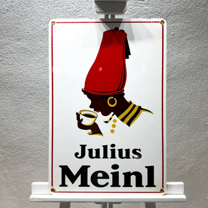 Rusty Julius Meinl Coffee Heavy Metal Sign – Garage & Man Cave Decor