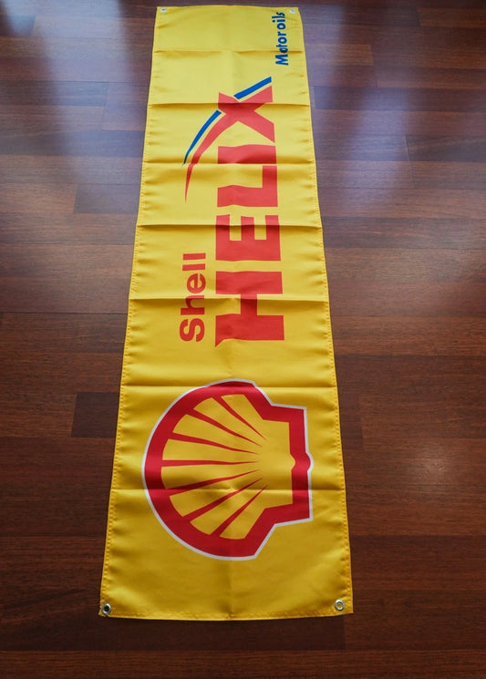 Shell Helix Motor Oils Pennant Flag – Garage & Man Cave Banner