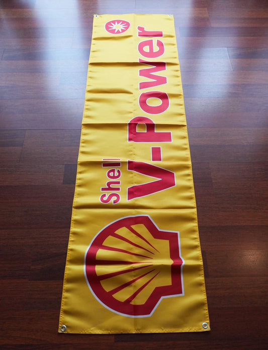 Shell V-Power Pennant Flag – Garage & Man Cave Banner